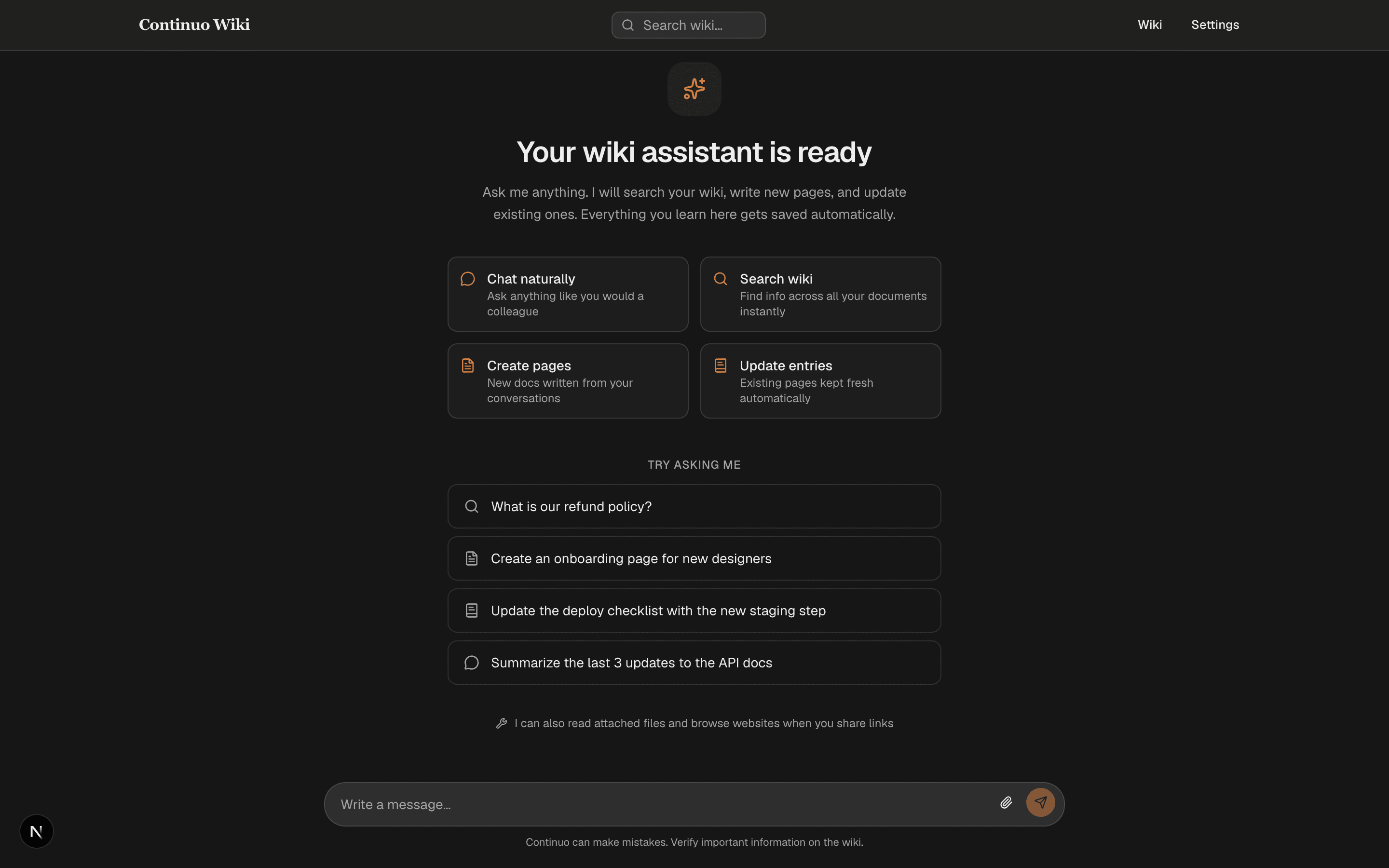 Sofie Wiki AI chat interface