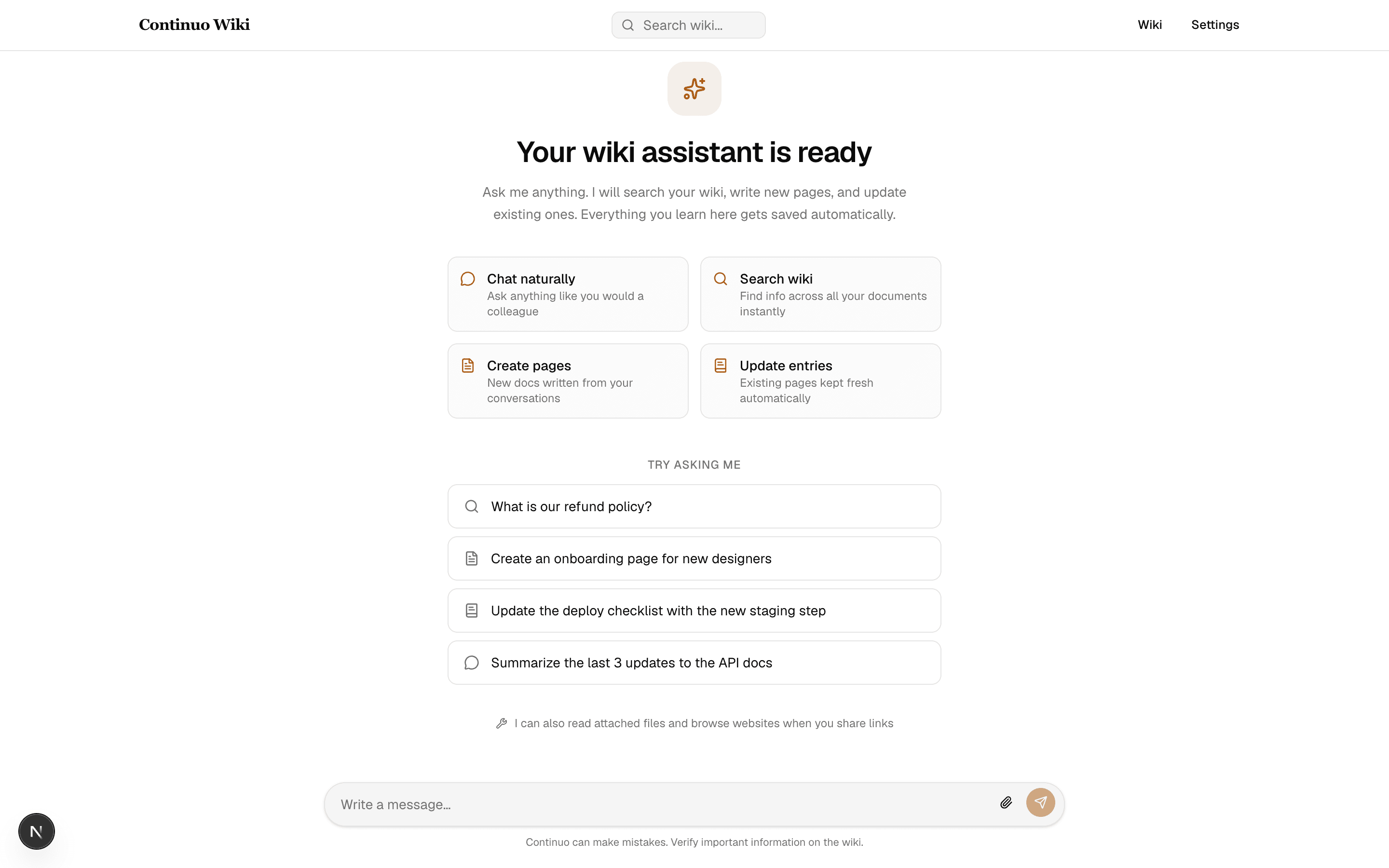 Sofie Wiki AI chat interface